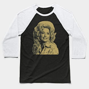 Retro Style Dolly Parton Baseball T-Shirt